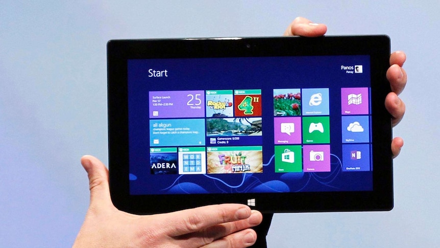 The new Microsoft Surface tablet pc was launched with Microsoft Windows 8