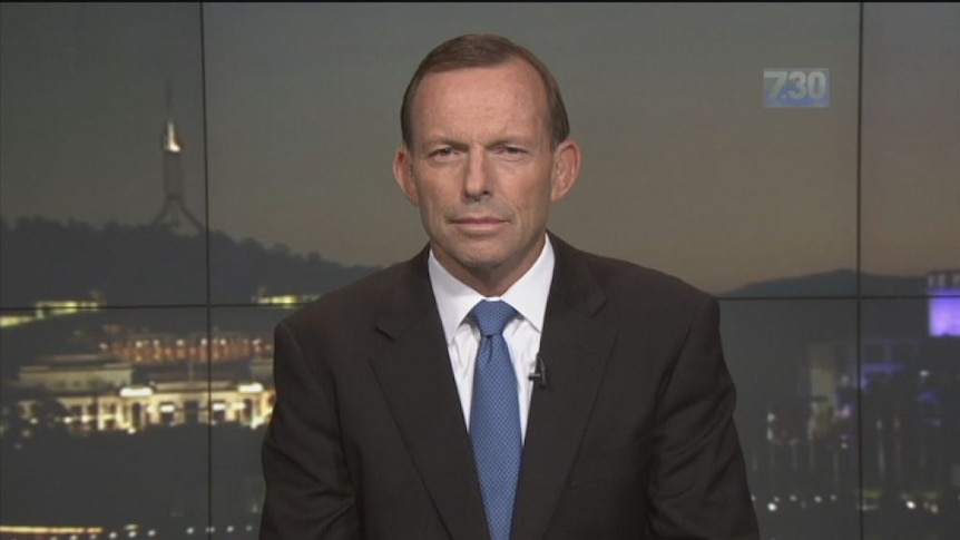 Tony Abbott speaks to ABC's 7.30 report