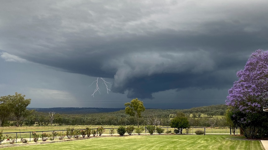 A storm over a paddock