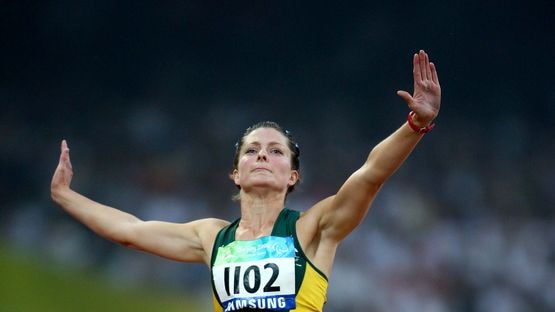 Australia's Christine Wolf leaps during the women's long jump -F42 final