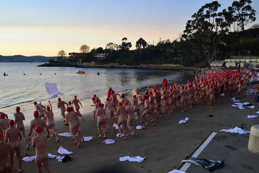 Dark Mofo nude swim begins