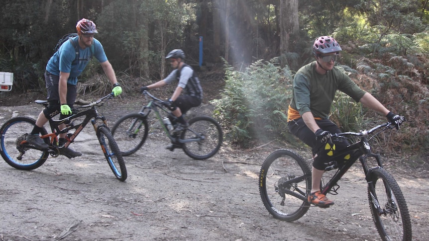 Mountain bikers in Derby