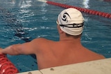 Wide shot of swimmers at AIS training camp