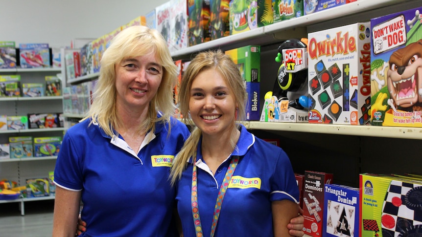 Karen Jemsen and her daughter Brianna have observed a boost in board game sales.