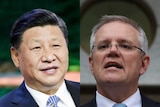 Xi Jinping side-by-side with Scott Morrison