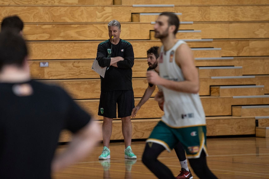 Scott Roth on a basketball court.