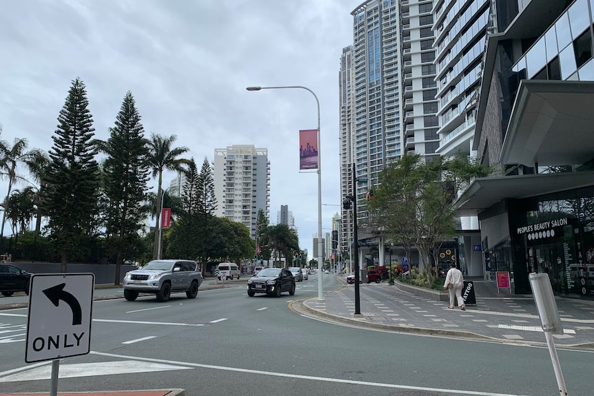 The intersection at Surfers Paradise