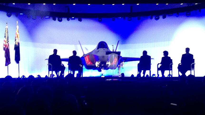 Media gather for F-35 preview