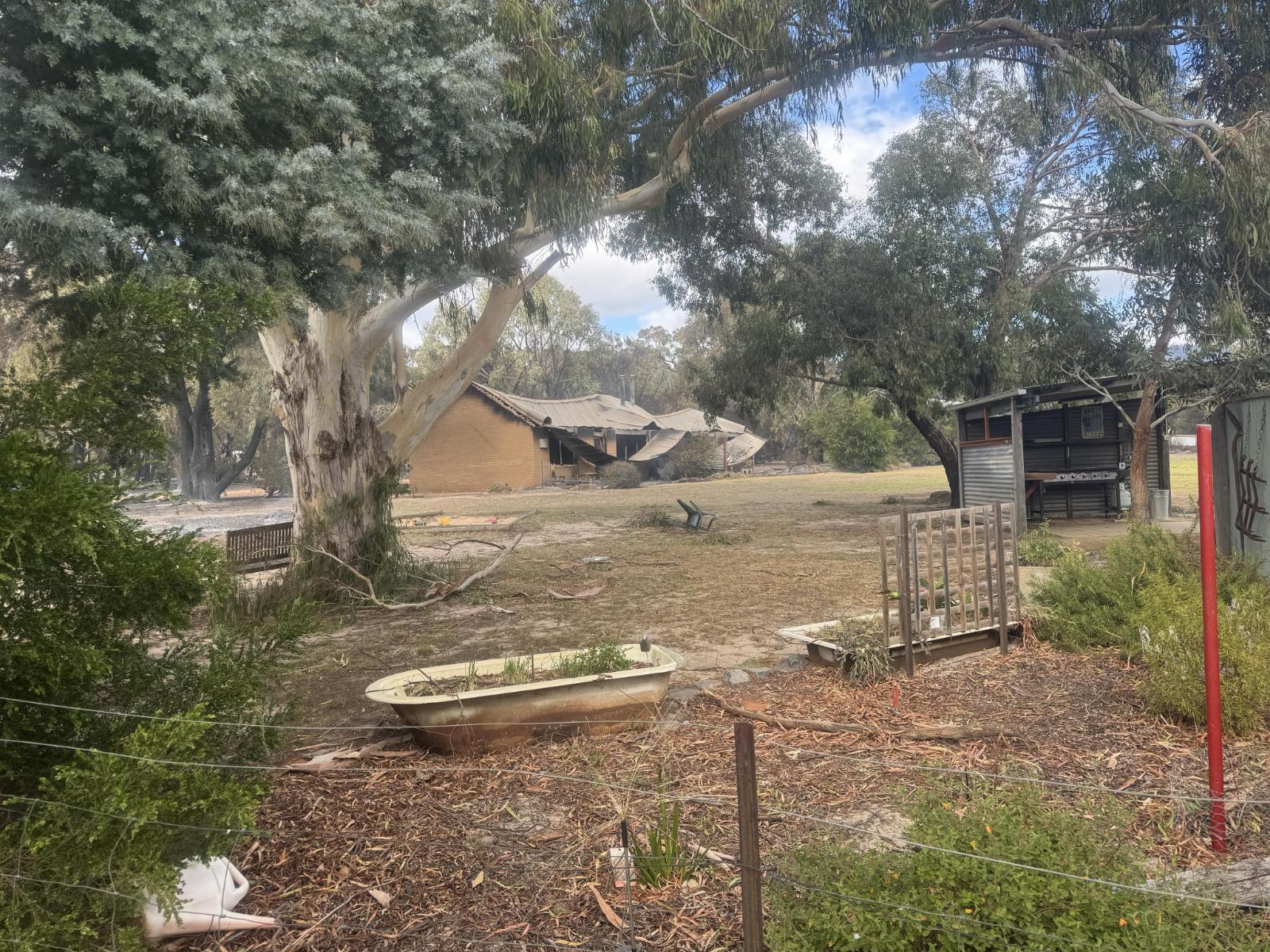 Photos of bush fire damaged home