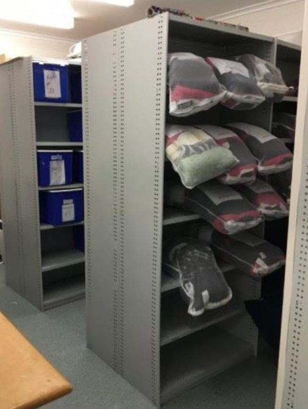 Female inmate clothing allocations in bags, Mary Hutchison Women's Prison, Hobart.