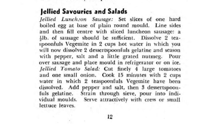 A recipe for Vegemite jelly.