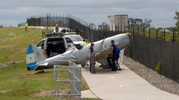Plane that landed near a Melbourne freeway