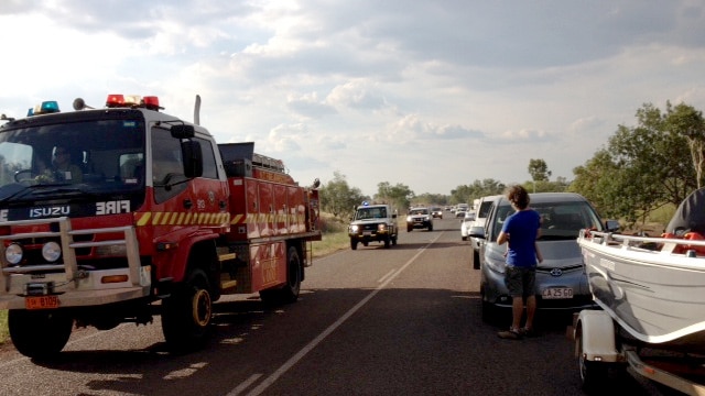 Emergency vehicles attended the scene of the deadly crash on Friday afternoon.