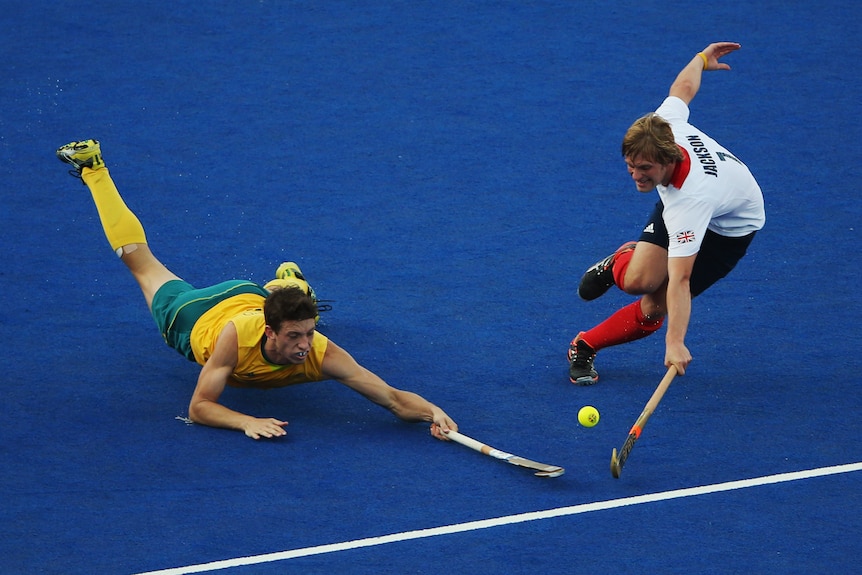 Slip-up ... Simon Orchard (L) takes on Great Britain's Ashley Jackson