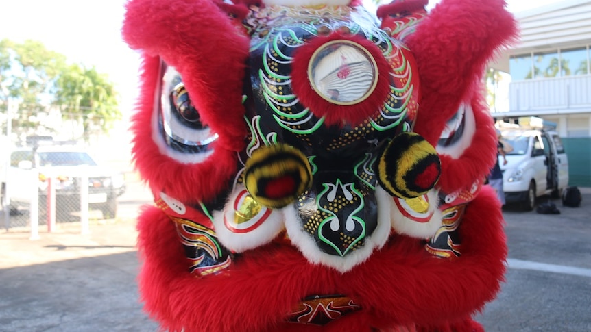 The head of a Chinese dragon