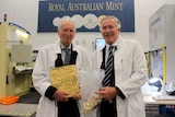 Author Peter Rees and Royal Australian Mint CEO Ross McDiarmid.