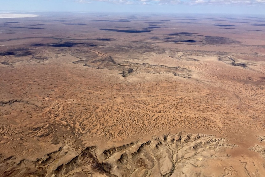 aerial view of Marree Man