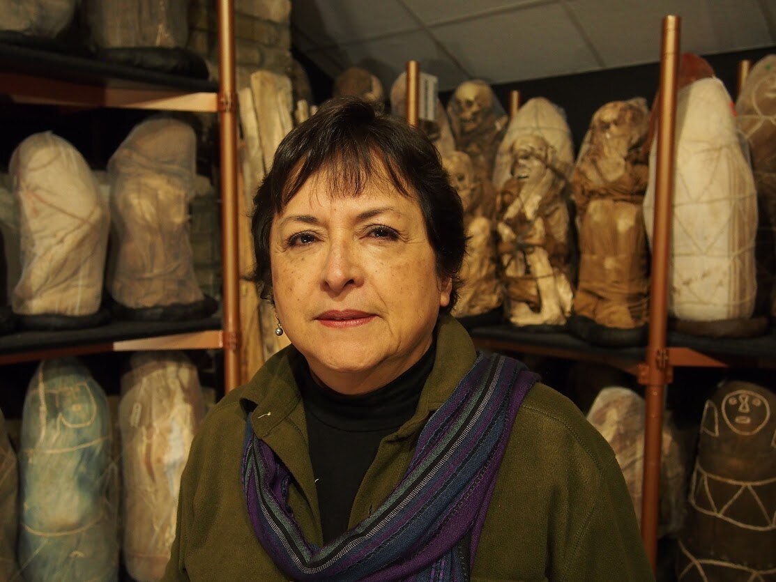 Anthropologist Dr Sonia Guillen, President of the Centro Mallqui and Peru's leading expert on mummies at Leyabamba Museum.