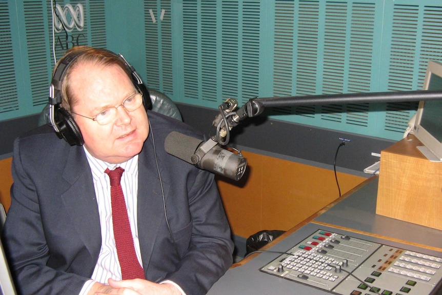 Mark Colvin in the PM studio