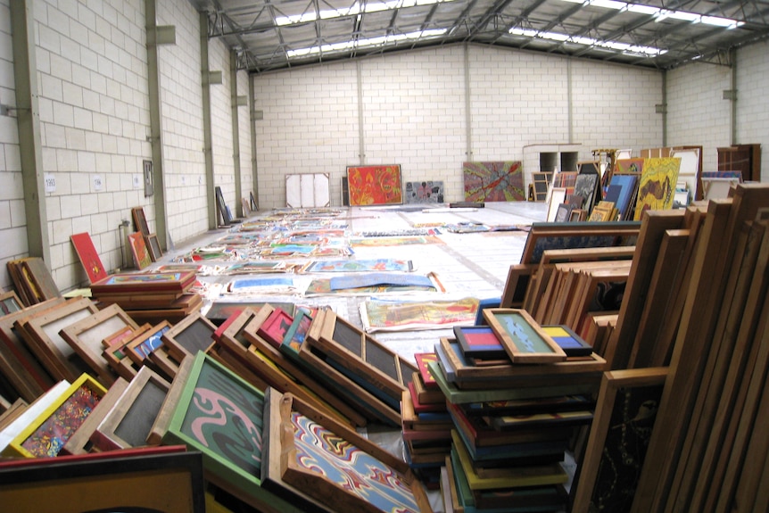 Warehouse full of Martiensen's work