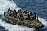 UN Navy riverine command boat