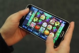 Virtual pokie game on mobile