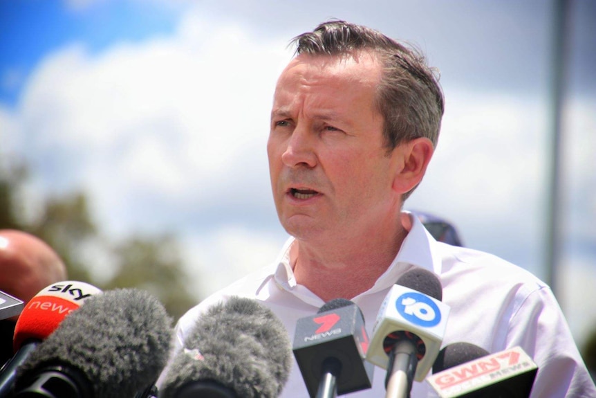 Mark McGowan speaks to the media