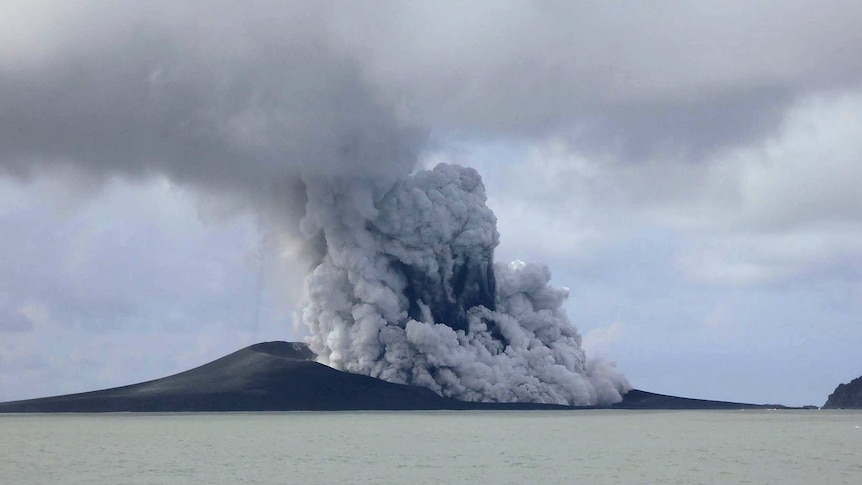Tonga's Hunga Ha'apai volcano rising