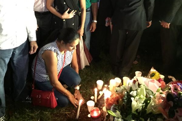 Candlelight vigil for stabbing victim Prabha Arun Kumar in Parramatta