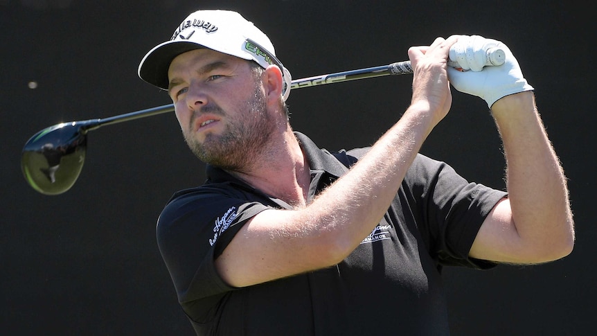 Australia's Marc Leishman watches his tee shot in the final round of the Arnold Palmer Invitational.