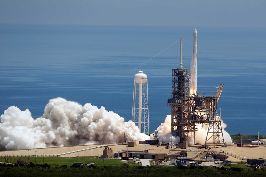 The rocket launches from Cape Canaveral