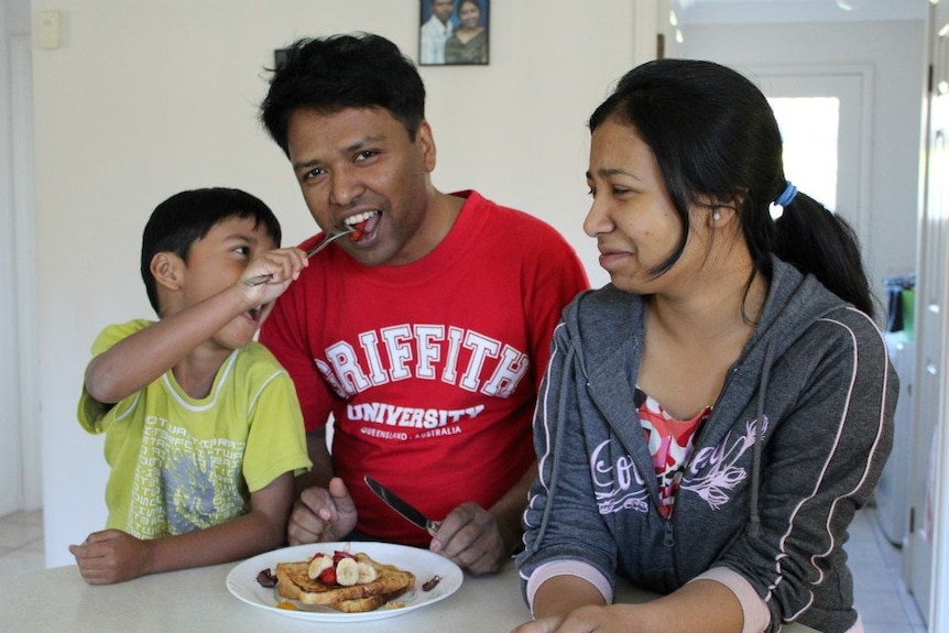 Tapan Sarker and children