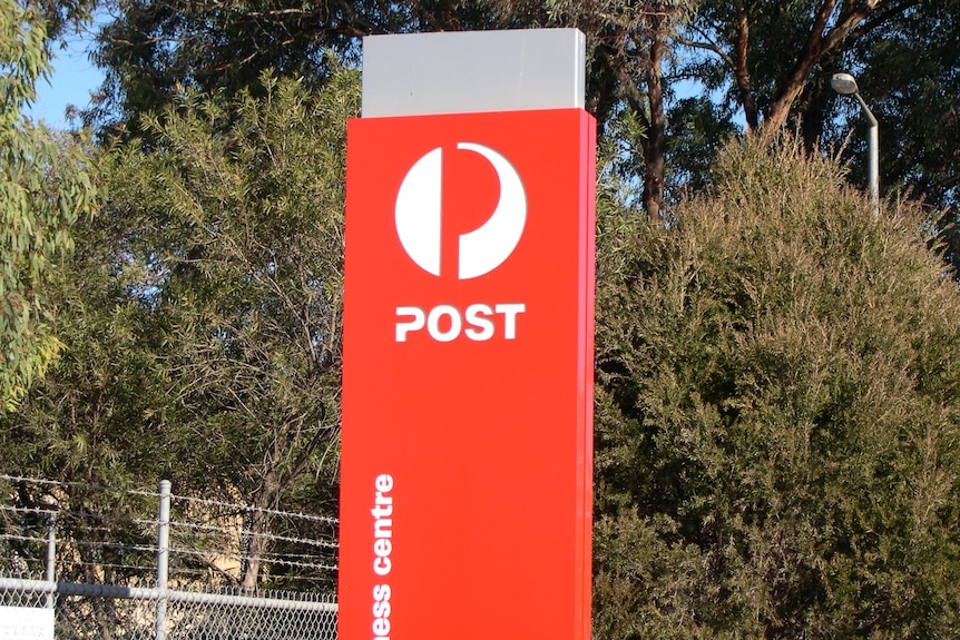 Australia Post generic sign at Fyshwick in Canberra's south, outside postal centre taken 20 June 2012