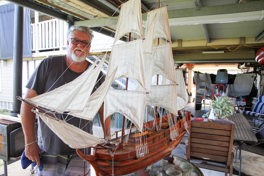 A model of the tall ship, Bounty 
