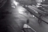 CCTV footage of a man on a bike leaving the scene of an attempted abduction of a 6yo girl at Loganlea.