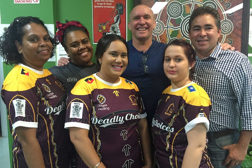Paul White with Deadly Choices mob, Mt Isa