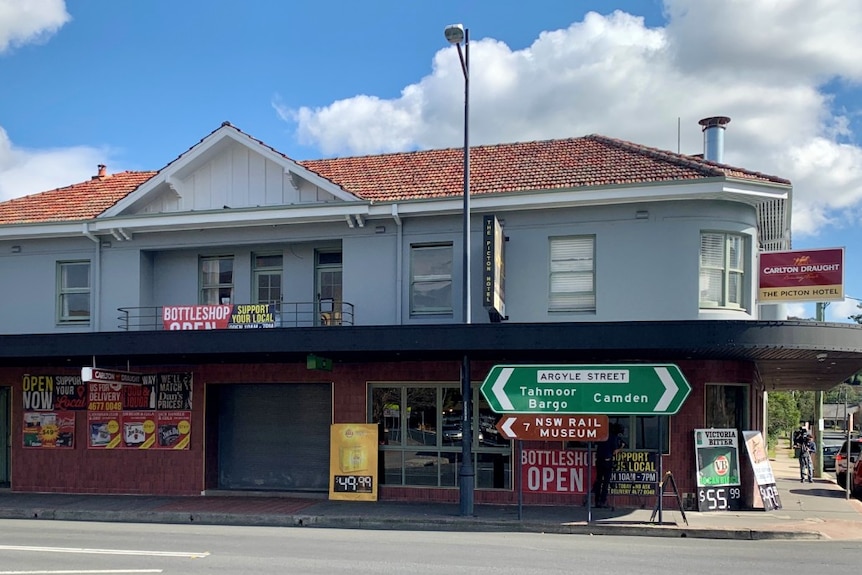 A two-storey hotel.