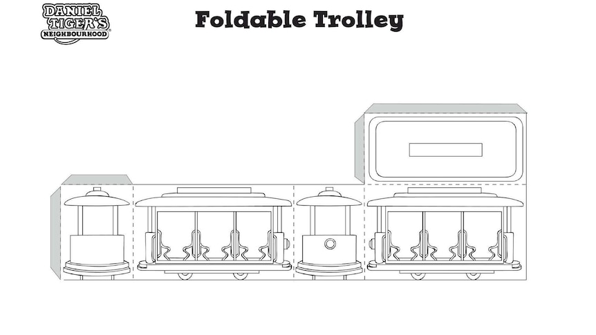 Cut out image of a foldable trolley