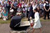 Crowds watch Royals arrive for christening
