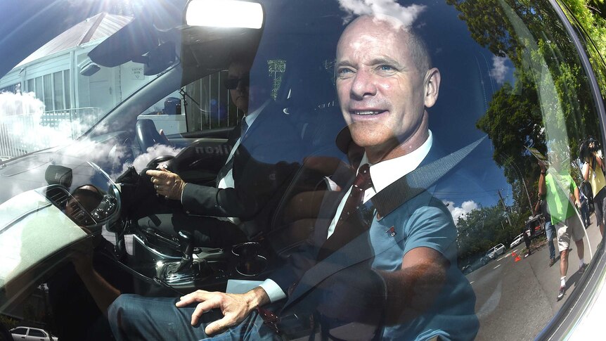 Queensland Premier Campbell Newman leaves Government House on January 6.