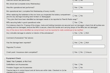 Paramedic checklist that includes MRx checks