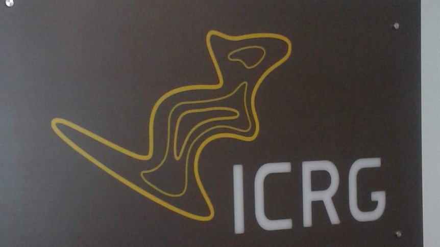 ICRG Logo. Stylised kangaroo with initials.