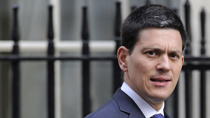 British foreign secretary David Miliband