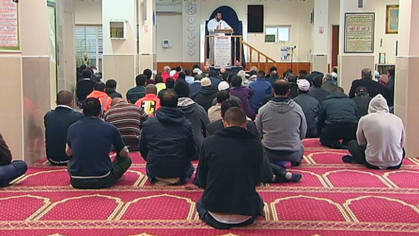 Gathering at Parramatta mosque in western Sydney