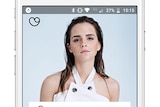Actress Emma Watson featuring on a phone app