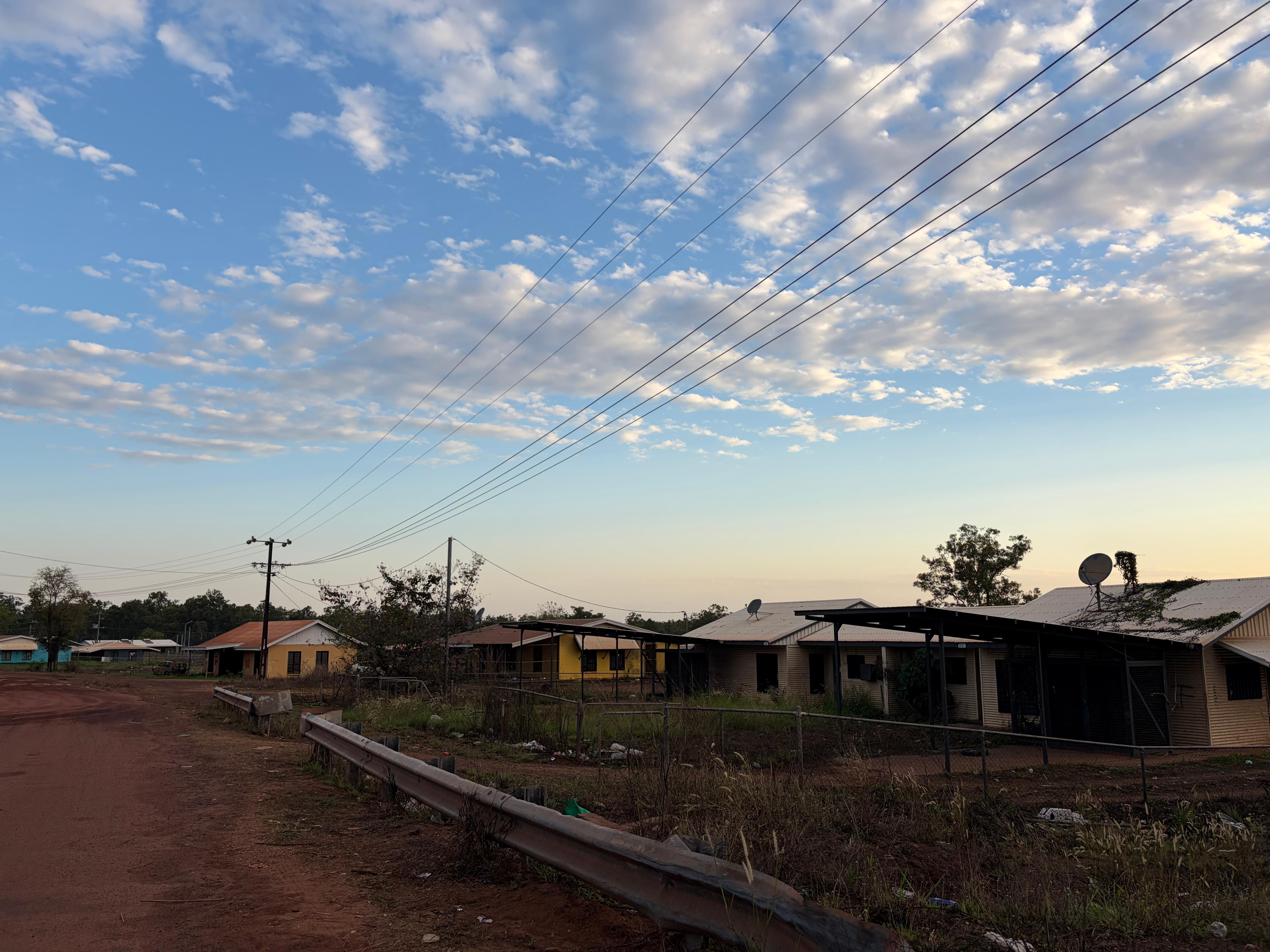 A number of homes line the streets of Wadeye, a remote community in the NT.
