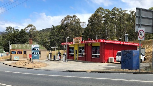 Exterior of Sandfly General Store, Tasmania, January 9, 2019.