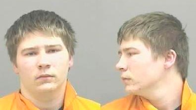 A prison booking photo of young man Brendan Dassey, who was sentenced to life in prison for murder.