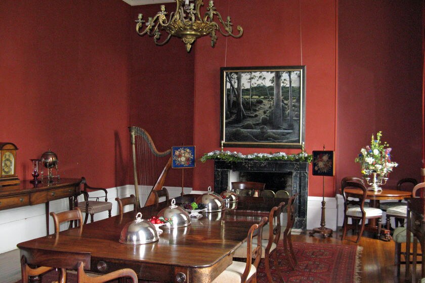 Clarendon House's red room.
