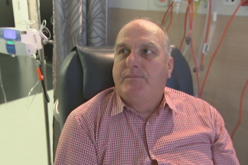 Stuart Matchett receiving cancer tratment.